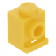 LEGO kocka 1x1 oldalán egy bütyökkel (headlight), sárga (4070)